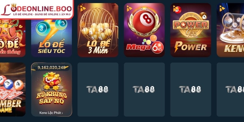 Thưởng thức một số game được yêu thích nhất tại lô đề TA88